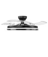 Plafonnier LED 60W avec ventilateur - CCT, noir, télécommande incluse