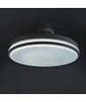 Plafonnier LED 60W avec ventilateur - CCT, noir, télécommande incluse
