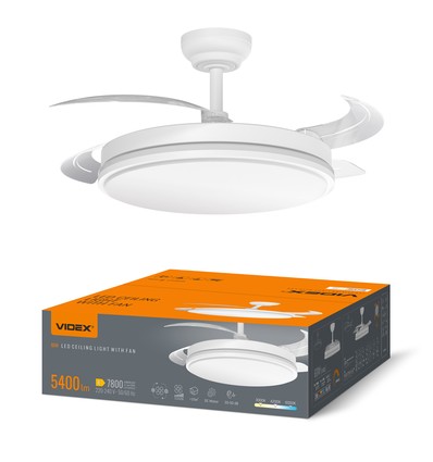 Plafonnier LED 60W avec ventilateur - CCT, blanc, télécommande incluse
