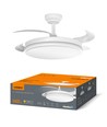 Plafonnier LED 60W avec ventilateur - CCT, blanc, télécommande incluse