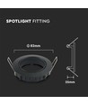 Support spot encastrable GU10 - Rond, noir, sans ampoule
