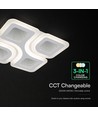 Plafonnier LED 70W dimmable - CCT 3-en-1, blanc, avec télécommande, luminaire décoratif