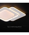 Plafonnier LED V-Tac 60W - CCT 3-en-1, dimmable, blanc, avec télécommande