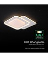 Plafonnier LED V-Tac 60W - CCT 3-en-1, dimmable, blanc, avec télécommande
