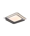 Plafonnier LED design 60W - CCT 3-en-1, dimmable avec télécommande, bord blanc/noir