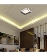 Plafonnier LED design 60W - CCT 3-en-1, dimmable avec télécommande, bord blanc/noir