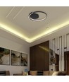 Plafonnier LED V-Tac 70W dimmable - CCT 3-en-1, noir, télécommande incluse, Ø50cm
