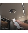 Plafonnier LED V-Tac 70W dimmable - CCT 3-en-1, noir, télécommande incluse, Ø50cm