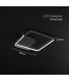 Plafonnier LED décoratif V-Tac 70W - CCT 3-en-1, dimmable, noir, avec télécommande