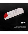 Alimentation LED 36W 24V DC - 1.5A, IP44 pour zones humides