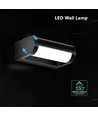Applique murale LED V-Tac 10W - Noir, IP65, puce Cree, 3000K, garantie 6 ans