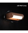 Applique LED V-Tac 10W réglable - IP65, couleur corten, puce Cree, 3000K, 6 ans de garantie