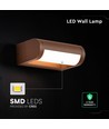 Applique LED V-Tac 10W réglable - IP65, couleur corten, puce Cree, 3000K, 6 ans de garantie