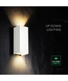 Applique murale LED 10W - CCT 3-en-1, IP65, blanc, éclairage haut/bas