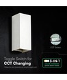 Applique murale LED 10W - CCT 3-en-1, IP65, blanc, éclairage haut/bas