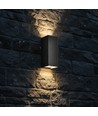 Applique murale LED V-Tac 10W 3-en-1 - Noir, IP65, haut/bas, source incluse