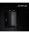 Applique murale LED V-Tac 10W 3-en-1 - Noir, IP65, haut/bas, source incluse