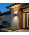 Applique LED 10W - CCT 3-en-1, Acier couleur corten, IP65, Faisceau Haut/Bas