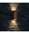 Applique LED 10W - CCT 3-en-1, Acier couleur corten, IP65, Faisceau Haut/Bas