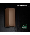 Applique LED 10W - CCT 3-en-1, Acier couleur corten, IP65, Faisceau Haut/Bas