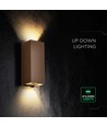 Applique LED 10W - CCT 3-en-1, Acier couleur corten, IP65, Faisceau Haut/Bas