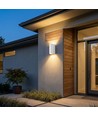 Applique LED 10W - CCT 3-en-1, boîtier blanc, IP65, éclairage haut/bas