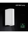 Applique LED 10W - CCT 3-en-1, boîtier blanc, IP65, éclairage haut/bas