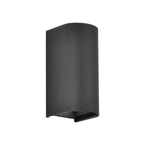 Applique murale LED 10W - CCT 3-en-1, IP65, noire, éclairage haut/bas