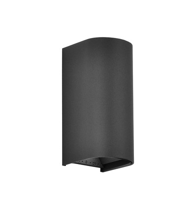 Applique murale LED 10W - CCT 3-en-1, IP65, noire, éclairage haut/bas