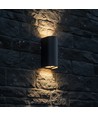 Applique murale LED 10W - CCT 3-en-1, IP65, noire, éclairage haut/bas