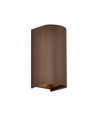 Applique murale LED 10W 3-en-1 - Boîtier couleur corten, IP65, haut/bas, source incluse