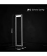 Borne LED V-Tac 10W - Noir, 3000K, IP65, Garantie 6 ans