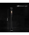Borne LED V-Tac 11W - Noir, IP65, 3000K, puce Cree, garantie 6 ans