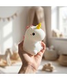 Veilleuse Licorne MOCHI en silicone souple - rechargeable, changement de couleur + blanc chaud