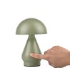 Lampe de table LED rechargeable - Vert, Ø15cm, H22cm, tactile dimmable, 3en1, IP20