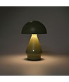 Lampe de table LED rechargeable - Vert, Ø15cm, H22cm, tactile dimmable, 3en1, IP20