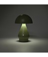 Lampe de table LED rechargeable - Vert, Ø15cm, H22cm, tactile dimmable, 3en1, IP20