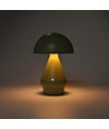 Lampe de table LED rechargeable - Vert, Ø15cm, H22cm, tactile dimmable, 3en1, IP20
