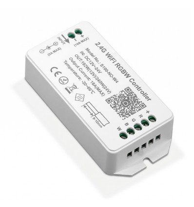 Contrôleur WiFi RGB+W - Tuya Smart/Smart Life, sans télécommande, compatible Google Home/Alexa, 12V (120W), 24V (240W)