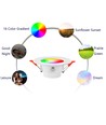 Lot de 6 spots LED RGB+CCT Smart Home - 5W, Bluetooth, télécommande, compatible Google Home et Alexa