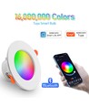 Lot de 6 spots LED RGB+CCT Smart Home - 5W, Bluetooth, télécommande, compatible Google Home et Alexa