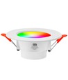 Lot de 4 downlights Smart Home RGB+CCT - LED 5W, Bluetooth, télécommande