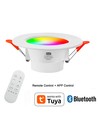 Lot de 4 downlights Smart Home RGB+CCT - LED 5W, Bluetooth, télécommande