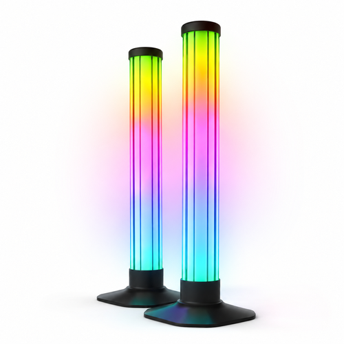 Lot de 2 lampes de table RGBIC - 43 cm, effet lumineux 360°