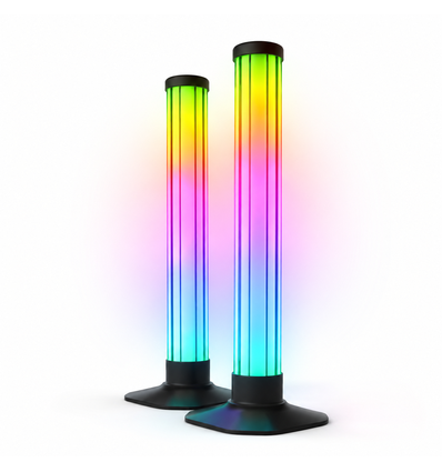 Lot de 2 lampes de table RGBIC - 43 cm, effet lumineux 360°