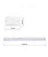 Réglette LED 120cm, Watt et CCT réglable - 3CCT, 20/30/40W, 115lm/W, IP44, IK10, 5 ans de garantie
