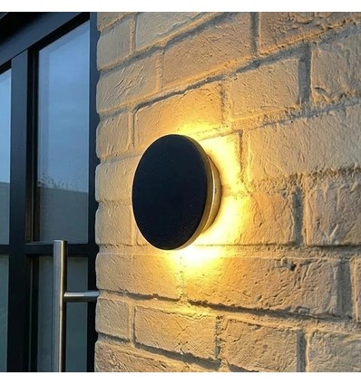 Applique murale DOME 12W - CCT, IP65, noir