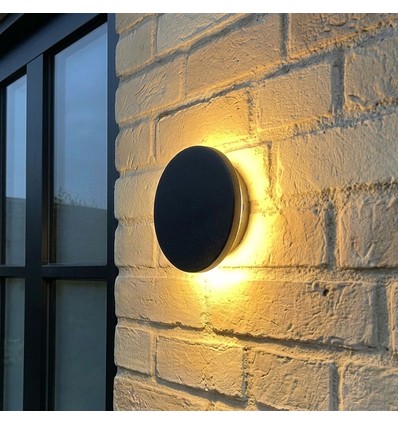 Applique murale DOME 18W - CCT, IP65, noir