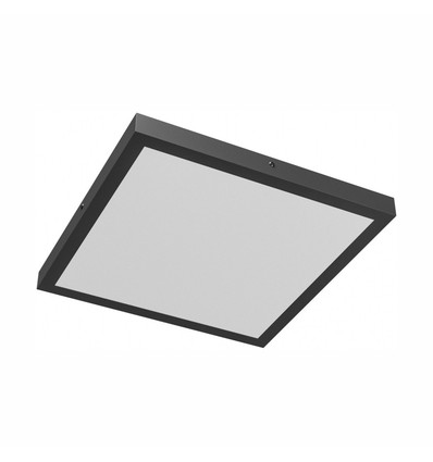 Plafonnier 40W, Wattage et CCT réglables - 3 couleurs, 24/35/40W, Garantie 5 ans, Carré, Bord noir