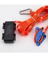 Corde lumineuse orange 3m - mousqueton, charge max. 80 kg